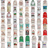 Darrahopens Occasions > Christmas Large Christmas XMAS Hessian Santa Sack Stocking Bag Reindeer Children Gifts Bag, Cream - Checked By Head Ell