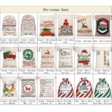 Darrahopens Occasions > Christmas Large Christmas XMAS Hessian Santa Sack Stocking Bag Reindeer Children Gifts Bag, Cream - Checked By Head Ell