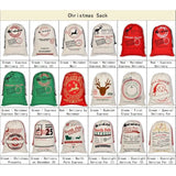 Darrahopens Occasions > Christmas Large Christmas XMAS Hessian Santa Sack Stocking Bag Reindeer Children Gifts Bag, Cream - North Pole Express (C)