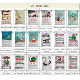 Darrahopens Occasions > Christmas Large Christmas XMAS Hessian Santa Sack Stocking Bag Reindeer Children Gifts Bag, Cream - Tree In Truck
