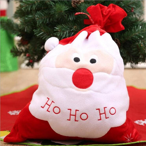 Darrahopens Occasions > Christmas New Christmas Large Jumbo Felt Santa Sack Children Xmas Gifts Candy Stocking Bag, Santa Head (50x70cm)