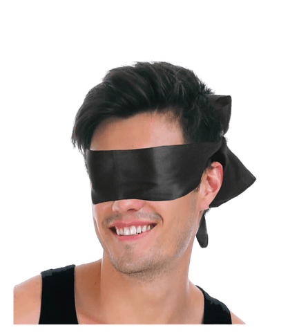 Darrahopens Occasions > Costumes Blindfold Eye Mask Sleep Adult Toy Fun Soft Role Play Satin Fun - Black