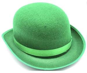 Darrahopens Occasions > Costumes BOWLER HAT Party Costume Derby Fancy Dress Dance Halloween Vintage Cap - Green