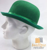 Darrahopens Occasions > Costumes BOWLER HAT Party Costume Derby Fancy Dress Dance Halloween Vintage Cap - Green