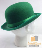 Darrahopens Occasions > Costumes BOWLER HAT Party Costume Derby Fancy Dress Dance Halloween Vintage Cap - Green