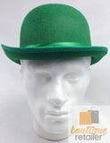 Darrahopens Occasions > Costumes BOWLER HAT Party Costume Derby Fancy Dress Dance Halloween Vintage Cap - Green