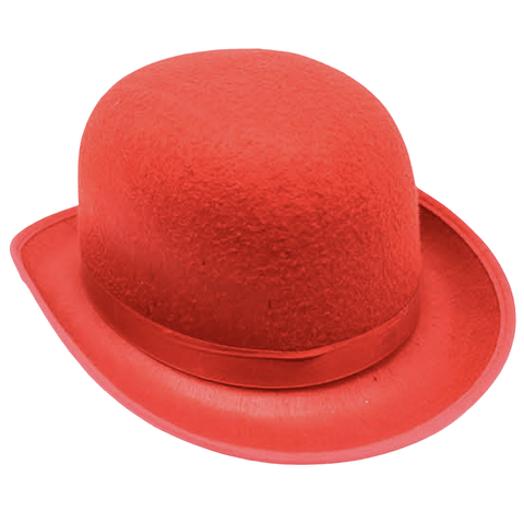 Darrahopens Occasions > Costumes BOWLER HAT Party Costume Derby Fancy Dress Dance Halloween Vintage Cap - Red