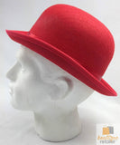 Darrahopens Occasions > Costumes BOWLER HAT Party Costume Derby Fancy Dress Dance Halloween Vintage Cap - Red