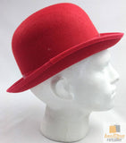 Darrahopens Occasions > Costumes BOWLER HAT Party Costume Derby Fancy Dress Dance Halloween Vintage Cap - Red