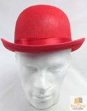 Darrahopens Occasions > Costumes BOWLER HAT Party Costume Derby Fancy Dress Dance Halloween Vintage Cap - Red