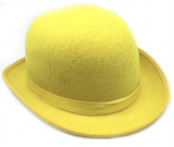 Darrahopens Occasions > Costumes BOWLER HAT Party Costume Derby Fancy Dress Dance Halloween Vintage Cap - Yellow