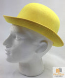 Darrahopens Occasions > Costumes BOWLER HAT Party Costume Derby Fancy Dress Dance Halloween Vintage Cap - Yellow