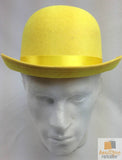 Darrahopens Occasions > Costumes BOWLER HAT Party Costume Derby Fancy Dress Dance Halloween Vintage Cap - Yellow