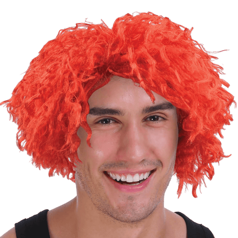 Darrahopens Occasions > Costumes CRAZY WIG Afro Style Costume Party Fancy Dress Curly Hair 70s 80s Rock Punk - Orange