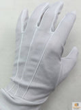 Darrahopens Occasions > Costumes Deluxe Short White Stripe Satin Gloves Magician Driving Wedding Glove One Size