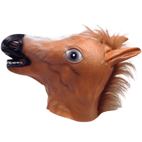 Darrahopens Occasions > Costumes Horse Head Face Mask Halloween Latex Rubber Costume Party - One Size