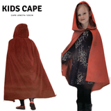 Darrahopens Occasions > Costumes Kids Cape Cloak Hooded Robe Halloween Vampire Witch Wizard 120cm Hood - Red