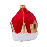 Darrahopens Occasions > Costumes KING HAT Crown Costume Accessory Halloween Prince Party Dress Soft Gold/Red Cap