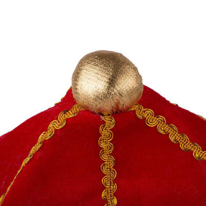 Darrahopens Occasions > Costumes KING HAT Crown Costume Accessory Halloween Prince Party Dress Soft Gold/Red Cap