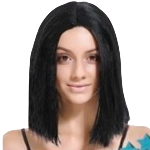 Darrahopens Occasions > Costumes Lob Wig Hair Cosplay Wigs Party Costume - Black