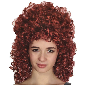 Darrahopens Occasions > Costumes LONG CURLY WIG Hair Costume Cosplay Party Wavy Fancy Dress Ladies Accessory - Burgundy