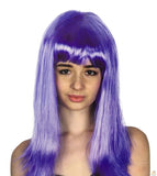 Darrahopens Occasions > Costumes LONG WIG Straight Party Hair Costume Fringe Cosplay Fancy Dress 70cm Womens - Purple (22456)