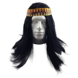 Darrahopens Occasions > Costumes Mens INDIAN WIG Native American Fancy Dress Party Costume Hair Headdress