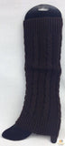 Darrahopens Occasions > Costumes Pair of Womens Leg Warmers Disco Winter Knit Dance Party Crochet Legging Socks Costume - Brown (Patterned)