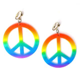 Darrahopens Occasions > Costumes PEACE EARRINGS Hippie 60s 70s Costume Fancy Dress Party Hippy Groovy Boho