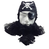 Darrahopens Occasions > Costumes PIRATE WIG Costume Fancy Dress Caribbean with Bandana & Beard Party Eye Patch