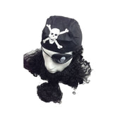 Darrahopens Occasions > Costumes PIRATE WIG Costume Fancy Dress Caribbean with Bandana & Beard Party Eye Patch