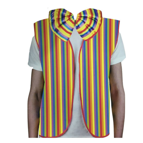 Darrahopens Occasions > Costumes RAINBOW VEST & BOW TIE Set Kit Costume Jacket Yellow Fancy Dress Clown Party