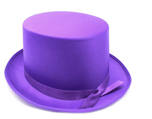 Darrahopens Occasions > Costumes SATIN TOP HAT Costume Party Cap Fancy Dress Trilby Fedora One Size - Purple