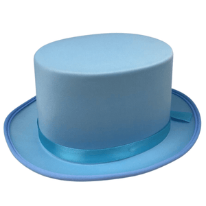 Darrahopens Occasions > Costumes SATIN TOP HAT Costume Party Cap Fancy Dress Trilby Fedora One Size - Sky Blue