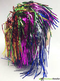 Darrahopens Occasions > Costumes Tinsel Metallic Wig 70s 50s 20s Costume Mens Womens Unisex Disco Fancy Dress Up - Rainbow