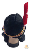 Darrahopens Occasions > Costumes Womens Native American Wig w/ Red Feather Pigtail Indian Party Costume Hair