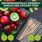 Darrahopens Occasions > Disposable Tableware Party Central 1152PCE Wooden Cutlery Set Eco-Friendly Compostable Recyclable