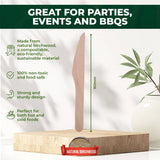 Darrahopens Occasions > Disposable Tableware Party Central 1200PCE Wooden Knives Eco-Friendly Compostable Recyclable 16cm