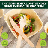 Darrahopens Occasions > Disposable Tableware Party Central 1200PCE Wooden Knives Eco-Friendly Compostable Recyclable 16cm