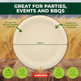 Darrahopens Occasions > Disposable Tableware Party Central 360PCE Dinner Plates Round Strong Eco-Friendly Disposable 23cm