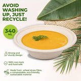 Darrahopens Occasions > Disposable Tableware Party Central 480PCE Bowls Salad Soup Eco-Friendly Recyclable Durable 340ml