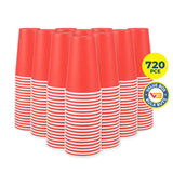 Darrahopens Occasions > Disposable Tableware Party Central 720PCE Red Paper Cups Disposable Leak Resistant 500ml