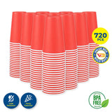 Darrahopens Occasions > Disposable Tableware Party Central 720PCE Red Paper Cups Disposable Leak Resistant 500ml