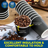 Darrahopens Occasions > Disposable Tableware Party Central 96PCE Coffee Cups Matching Lids Disposable Triple Layered 230ml