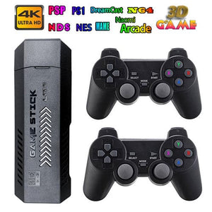 Darrahopens Occasions > Novelty Gifts 40000+ HD HDMI Pre-Loaded Retro Video Game Stick Console +2 Wireless Controller