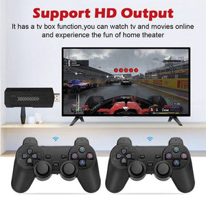 Darrahopens Occasions > Novelty Gifts 40000+ HD HDMI Pre-Loaded Retro Video Game Stick Console +2 Wireless Controller