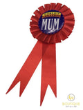 Darrahopens Occasions > Novelty Gifts WORLD'S GREATEST MUM Red Ribbon Badge Award MOTHERS DAY Gift Fun Fancy Party