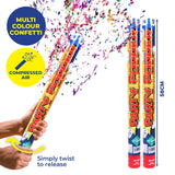 Darrahopens Occasions > Party & Birthday Novelties Party Central 12PK Party Popper Cannon Launcher Multicolour Confetti 58cm