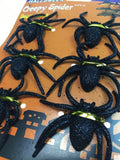 Darrahopens Occasions > Party Decorations 6x Halloween GLITTER SPIDERS Spooky Party Decoration Horror BULK