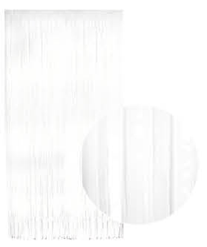 Darrahopens Occasions > Party Decorations Tinsel Curtain Foil Metallic Fringe Backdrop Party Door Decorations (200cm x 100cm) - White